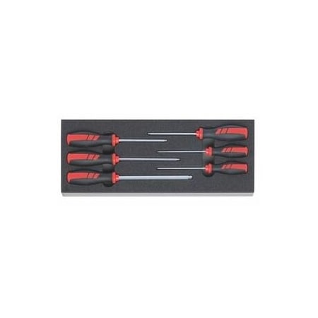 Holex 6 Pc Ball Point Hex Screwdriver in Foam, 2.5 mm to 8 mm 952835 6
